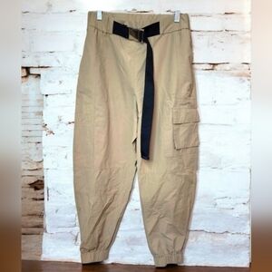 ASOS Women's Tan Cargo Pants with Black Belt